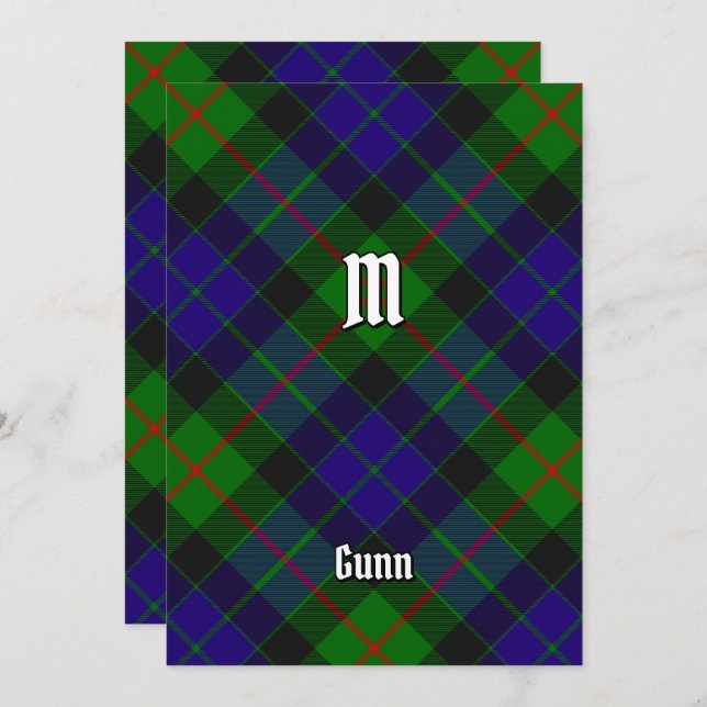 Clan Gunn Tartan Invitation (Front/Back)