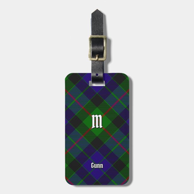 Clan Gunn Tartan Luggage Tag (Front Vertical)