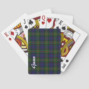 Clan Gunn Tartan Plaid Playing Cards