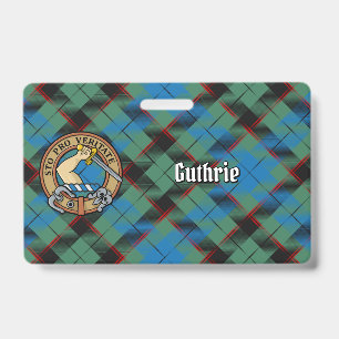 Clan Guthrie Crest over Tartan Badge