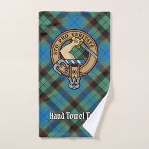 Clan Guthrie Crest over Tartan Bath Towel Set