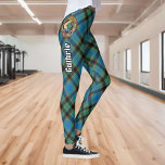 Clan Guthrie Crest over Tartan Leggings<br><div class="desc">Clan Guthrie crest badge surrounded by a strap and buckle over tartan background. Custom text.</div>