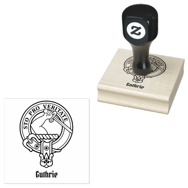 Clan Guthrie Crest Rubber Stamp (Stamped)