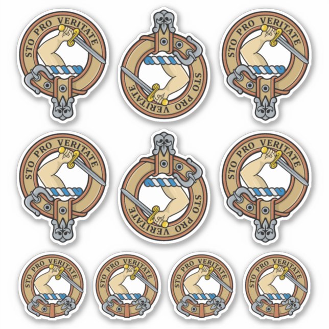 Clan Guthrie Crest Sticker Set (Front)