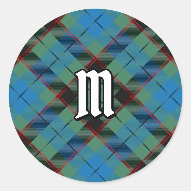 Clan Guthrie Tartan Classic Round Sticker (Front)