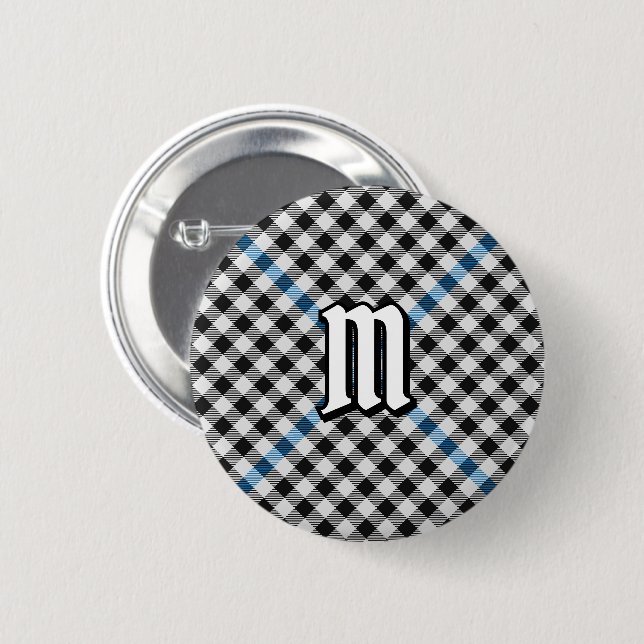 Clan Haig Check Tartan 2 Inch Round Button (Front & Back)