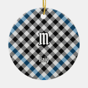 Clan Haig Check Tartan Ceramic Ornament