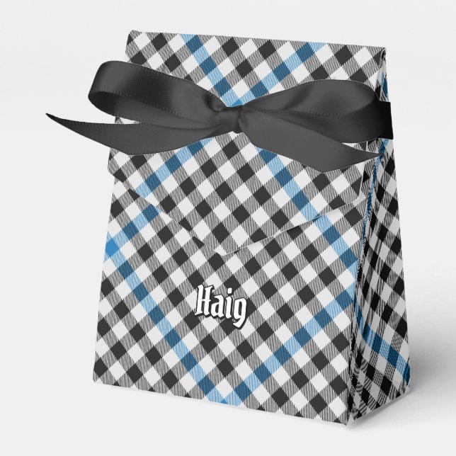 Clan Haig Check Tartan Favor Box (Front Side)