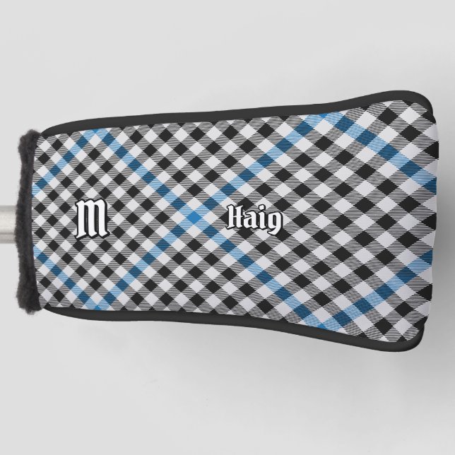 Clan Haig Check Tartan Golf Head Cover (Front)