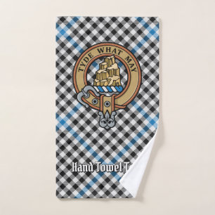 Clan Haig Crest over Check Tartan Bath Towel Set