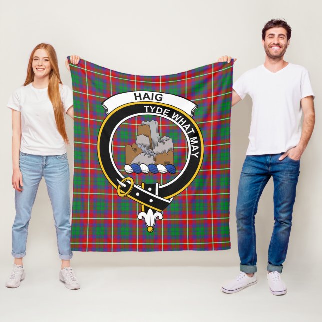 Clan Haig Tartan Plaid Fleece Blanket (In Situ)