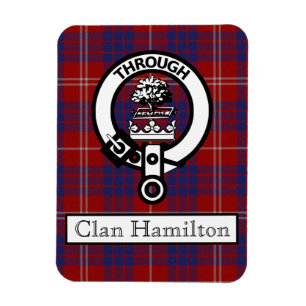Clan Hamilton Crest and Tartan II Magnet