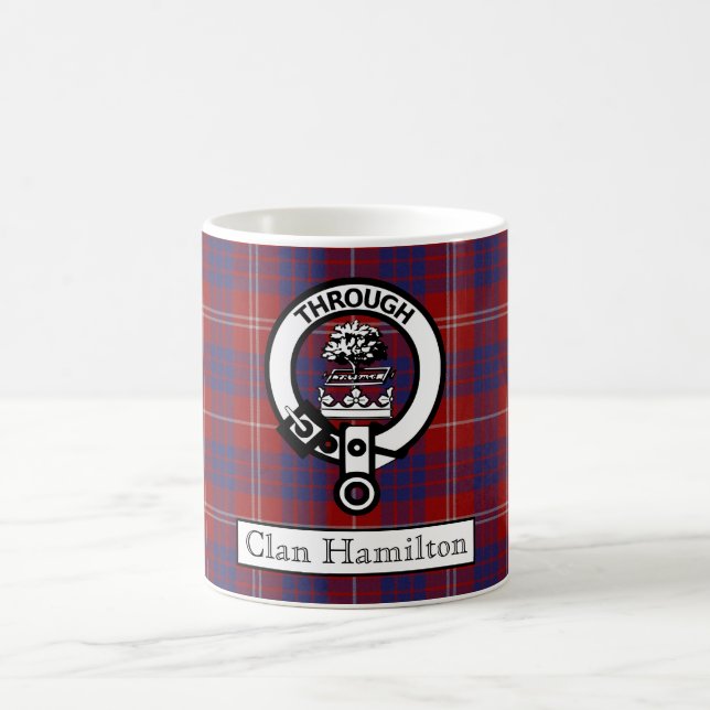 Clan Hamilton Crest et Tartan II Coffee Mug (Centre)