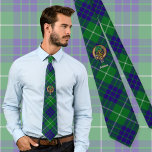 Clan Hamilton Crest over Hunting Tartan Tie<br><div class="desc">Clan Hamilton crest badge surrounded by a strap and buckle over hunting tartan background. Custom text.</div>