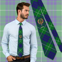 Clan Hamilton Crest over Hunting Tartan