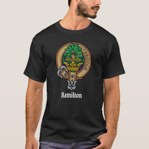 Clan Hamilton Crest sur la chasse T-shirt Tartan