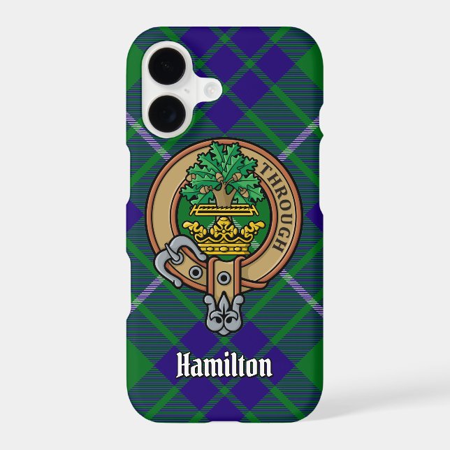 Clan Hamilton Crest sur la chasse Tartan (Verso)