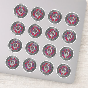 Clan Hamilton Crest & Tartan Knot Sticker