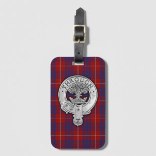Clan Hamilton Crest & Tartan Luggage Tag