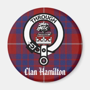 Clan Hamilton Crest & Tartan Magnet