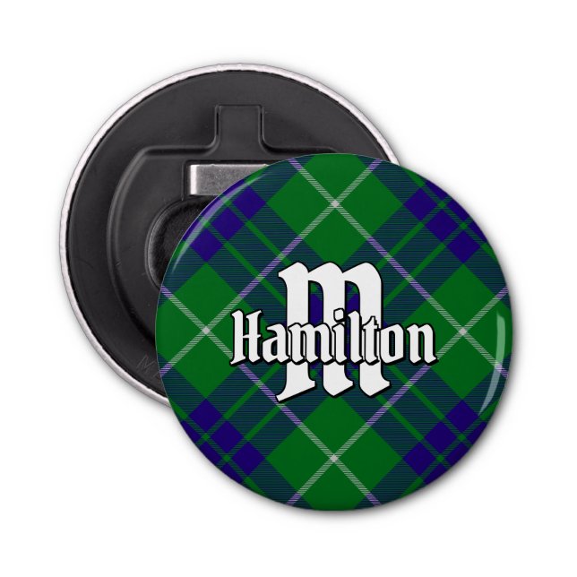Clan Hamilton Hunting Tartan Bottle Opener (Front)