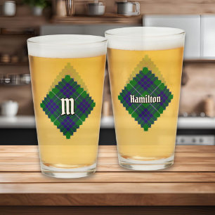 Clan Hamilton Hunting Tartan Glass