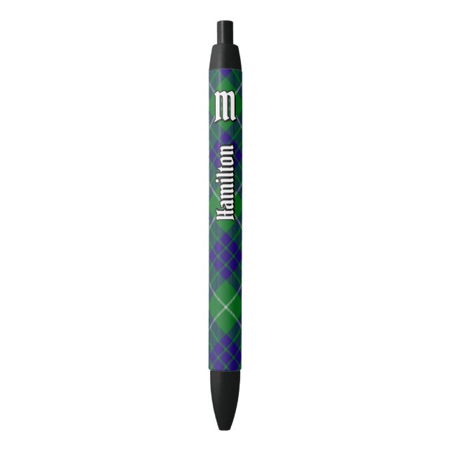 Clan Hamilton Hunting Tartan Ink Pen (Front Vertical)