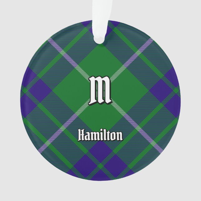 Clan Hamilton Hunting Tartan Ornament (Front)