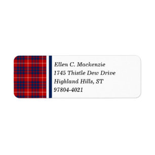 Clan Hamilton Red and Royal Blue Scottish Tartan