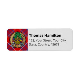 Clan Hamilton Red Tartan Étiquette