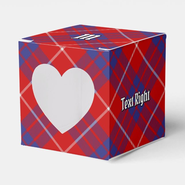Clan Hamilton Red Tartan Favour Box (Front Side)