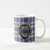 Clan Hanna Hannay Tartan Shield Crossed Swords
