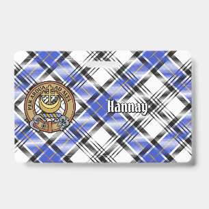 Clan Hannay Crest over Tartan Badge