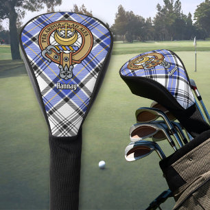Clan Hannay Crest over Tartan Golf Head Cover