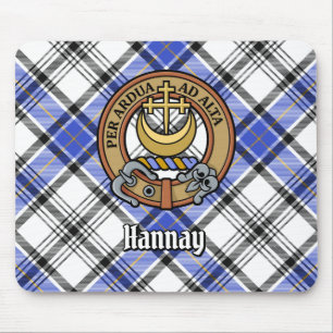 Clan Hannay Crest over Tartan Mouse Pad