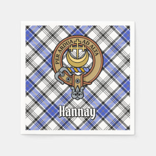 Clan Hannay Crest over Tartan Napkin