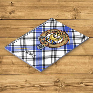 Clan Hannay Crest over Tartan Notebook
