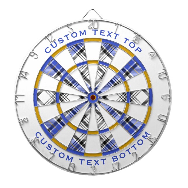 Clan Hannay Tartan Dartboard (Front)