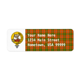 Clan Hay Ancienne Tartan Adresse de retour Étiquet