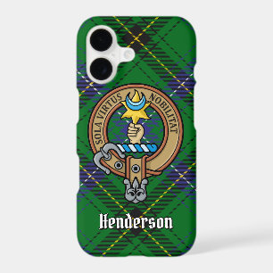 Clan Henderson Crest over Tartan