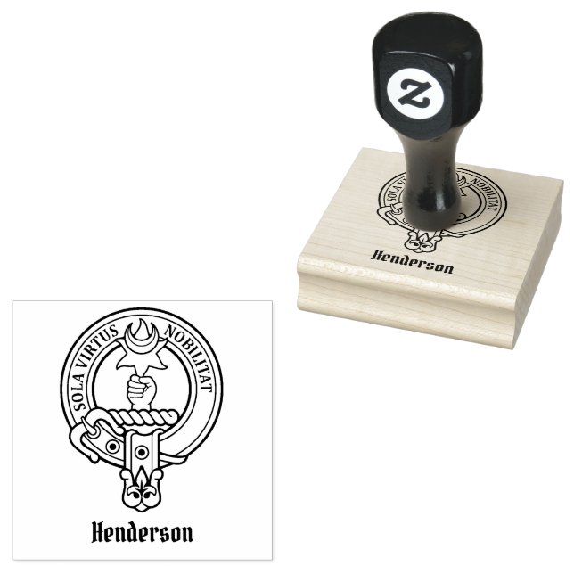 Clan Henderson Crest Rubber Stamp (Stamped)