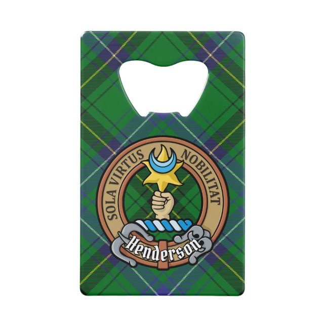 Clan Henderson Crest sur Tartan (Devant)
