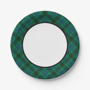 Clan Henderson Tartan Border Paper Plate