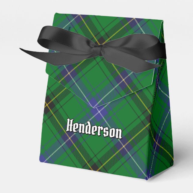 Clan Henderson Tartan Favor Box (Front Side)