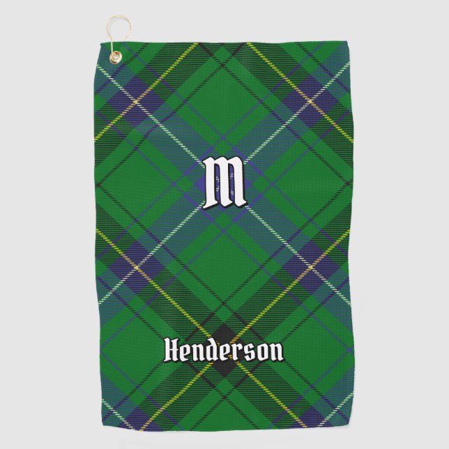 Clan Henderson Tartan Golf Towel (Front)