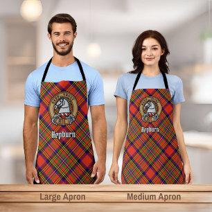 Clan Hepburn Crest over Tartan Apron