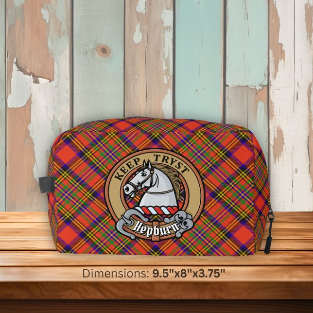 Clan Hepburn Crest over Tartan Dopp Kit (Creator Uploaded)