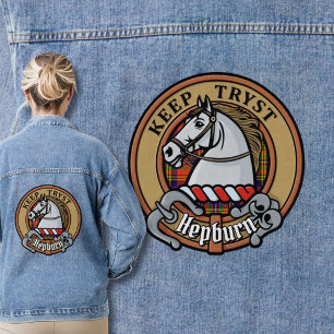 Clan Hepburn Crest sur Tartan