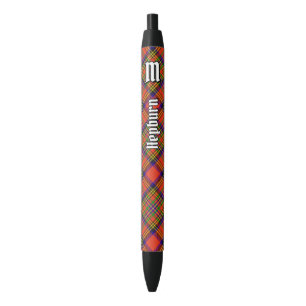 Clan Hepburn Tartan Black Ink Pen