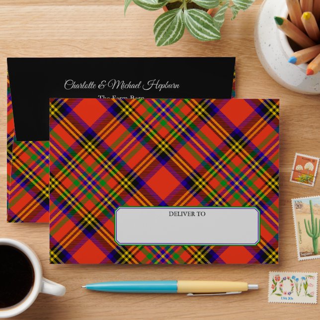 Clan Hepburn Tartan Envelope (Desk)